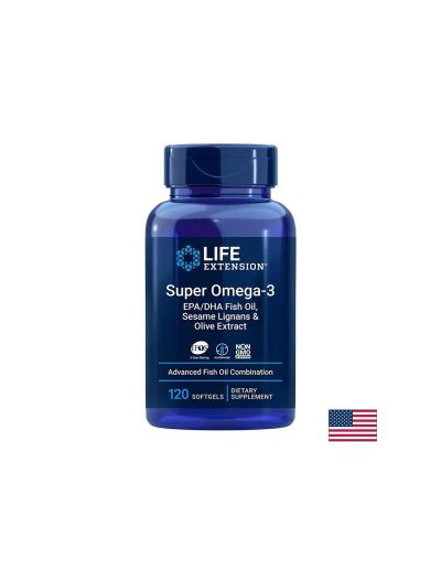 Супер Омега-3 (с лигнан от сусам и екстракт от маслина), 120 софтгел капсули
