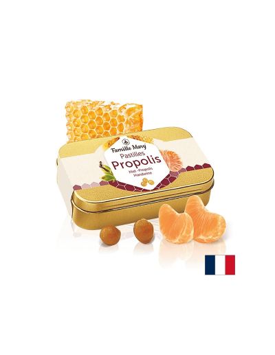 Бонбони за смучене с пчелен мед и прополис, с вкус на мандарина, 60 g