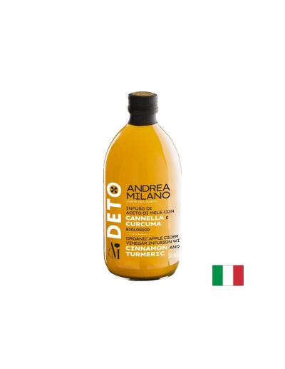 Нефилтриран ябълков оцет с канела и куркума Био, 500 ml