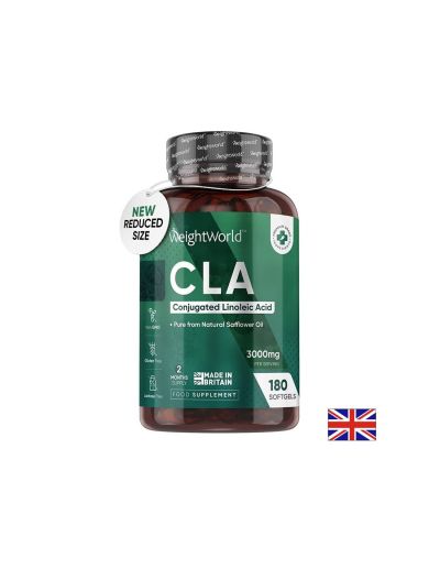CLA - Конюгирана линолов киселина, 3000 mg x 180 софтгел капсули Weight Worl