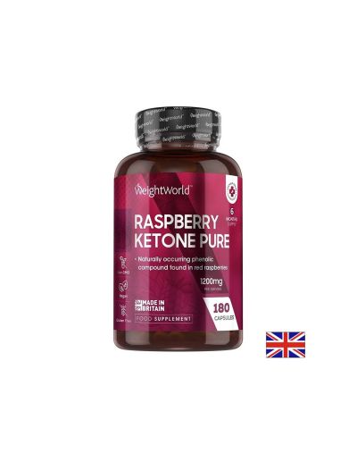 Горене на мазнини - Малинови кетони, 1200 mg х180 капсули Weight Worl