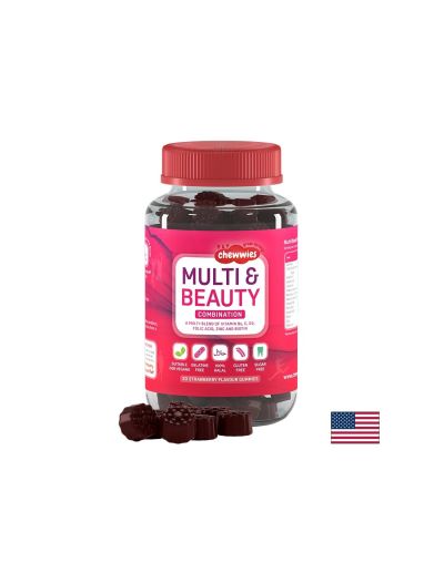 Mултивитамини за Коса, Кожа и Нокти Гъми, 30 желирани таблетки