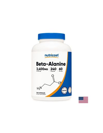 Мускулна маса - Бета аланин (Beta-Alanine), 240 капсули