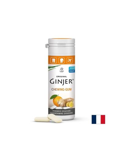 Дъвки с джинджифил и портокал - За свеж дъх и намаляване на гаденето по време на път, 20 броя