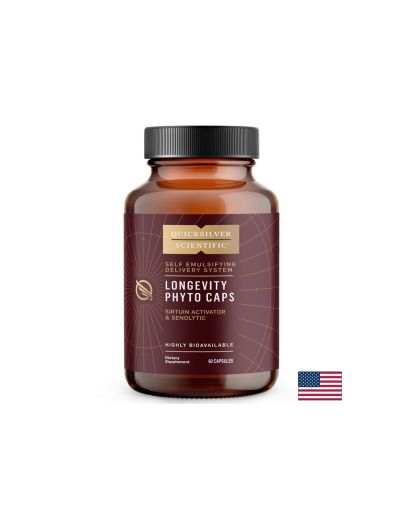 Формула за клетъчно здраве и дълголетие - Longevity - С куркумин, кверцетин, ресвератрол и птеростилбен, 60 капсули