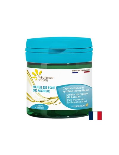 Сърдечно- съдова и мозъчна функция - Масло от черен дроб на треска, 50 софтгел капсули Fleurance Nature