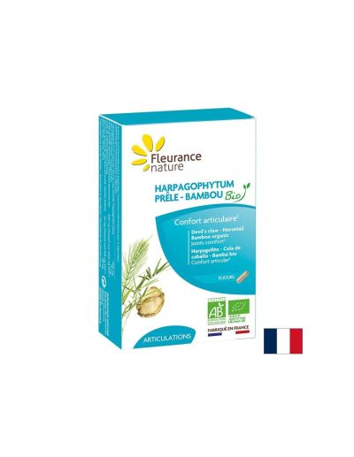 Грижа за костите и ставите - Дяволски нокът+ Хвощ и Бамбук Био, 40 капсули Fleurance Nature