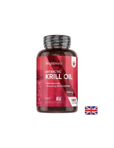 Грижа за сърцето, мозъка и зрението Масло от Антарктически крил (Krill oil) 600 mg х 180 софтгел капсули