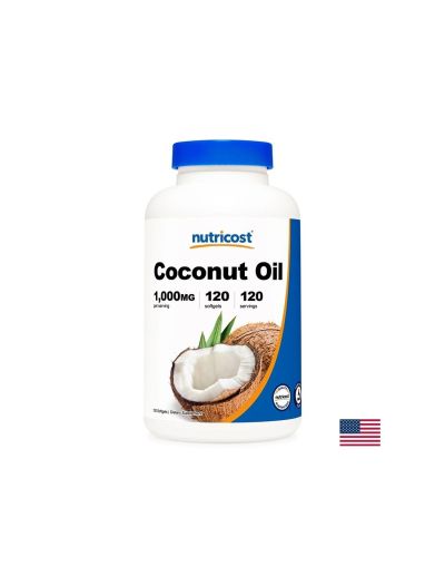 Отслабване и метаболизъм - Кокосово масло 1000 mg, 120 софтгел капсули