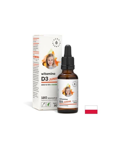 Имунна и костна система - Витамин D3 (800 IU)  - за деца и възрастни, 30 ml капки Aura Herbals
