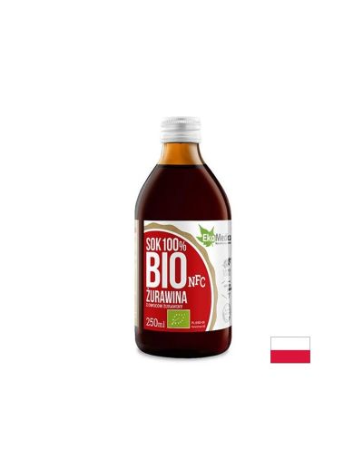 Био сок от червена боровинка с ацерола и натурален витамин С – Уроинфекции, 250 ml, 5 дози