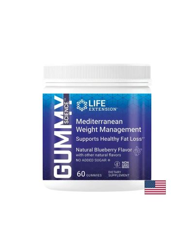 Контрол на теглото - Mediterranean Weight Management, 60 желирани таблетки с вкус на боровинки