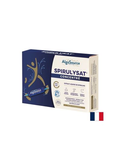 Фикоцианин концентрат от спирулина - Spirulisat® – жизненост и сила, 20 ампули x 10 ml AlgoSource