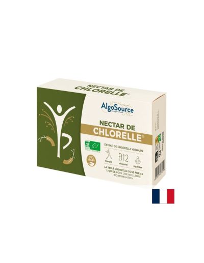 Нектар от хлорела, богат на витамин В12 - При анемия, силна умора, нервно изтощение, 5 флакона x 30 ml AlgoSource