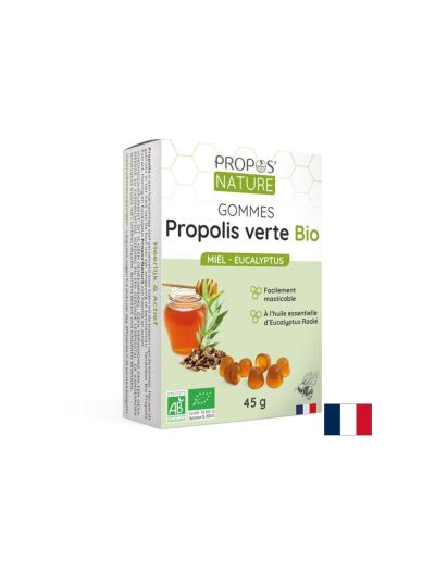 Зелен прополис с пчелен мед и масло от евкалипт, (~40 желирани таблетки) Propos’Nature