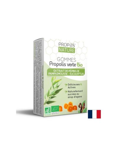 Зелен прополис с масло от Евкалипт, ~40 желирани таблетки Propos’Nature