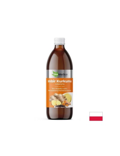 Сок от джинджифил и куркума с черен пипер - Стомашно-чревно и чернодробно здраве, 500 ml, 10 или 20 дози