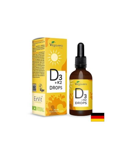 Кости и зъби - Витамин D3 + K2, 60 ml капки