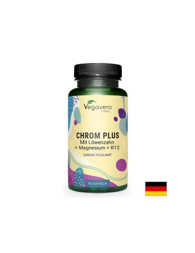 Контрол на диабета - Хром + Глухарче, Магнезий и Витамин В12, 90 капсули