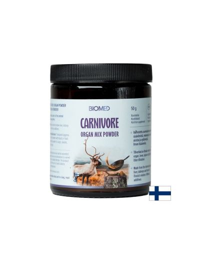Черен дроб, бъбрек и сърце от финландски северен елен - (Лиофилизиран комплекс), 50 g, прах
