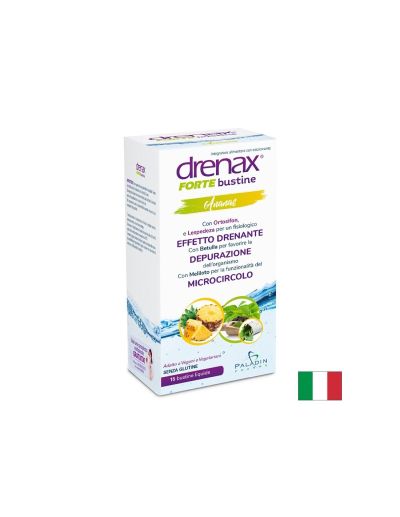 Диуретична формула срещу затлъстяване и целулит - Дренакс - Drenax® с ананас, касис и зелен чай, 15 сашета с течност х 15 ml