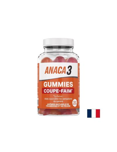 Формула за контрол на апетита Анака3 - С фукус, хром и цинк, 60 желирани таблетки с вкус на ягода и малина