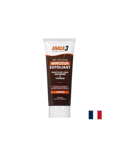 Ексфолиращ душ-гел срещу целулит и стрии Анака3 - С прах от семена на кайсия, 220 ml