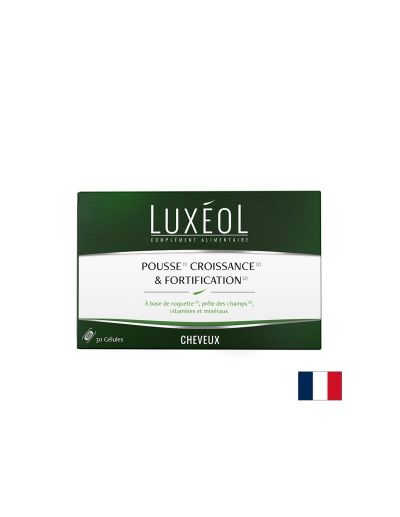 Укрепва космения фоликул и стимулира растежа на косата - Luxéol формула, 30 капсули