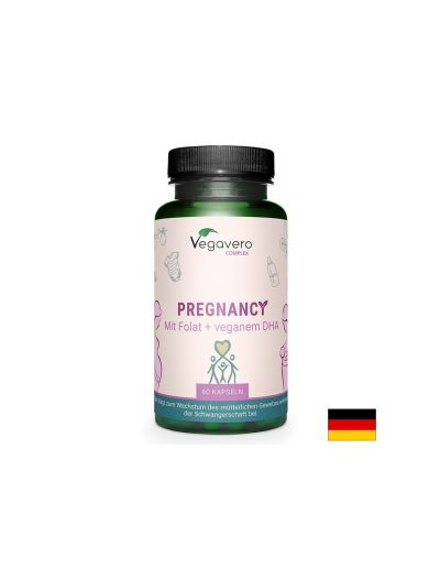 Веган Витамини и Минерали за бременни и кърмещи жени с растителна EPA/ DHA и джинджифил, 60 капсули