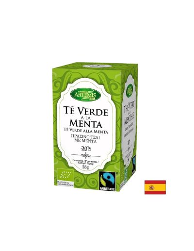 Зелен чай с мента, БИО, 20 филтърни пакетчета