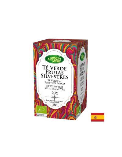 Зелен чай с аромат на малина, БИО, 20 филтърни пакетчета