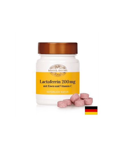 Лактоферин + желязо и витамин С от шипка - Имуноукрепваща, противоанемична и тонизираща формула, 60 таблетки за смучене