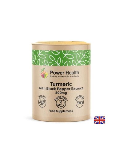 Кости и стави - Куркума 500 mg + екстракт от черен пипер, 90 капсули