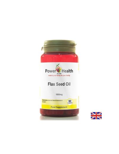 Ленено масло за сърцето, кожата и косата 1000 mg, 60 капсули