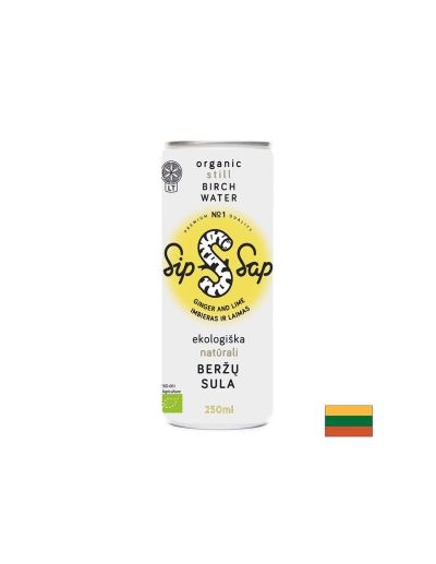 Детоксикация и тонус - Био брезов сок с джинджифил и лайм (газиран), 250 ml