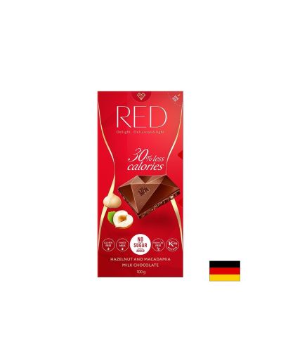 Млечен шоколад с лешник и макадамия (без захар), 100 g