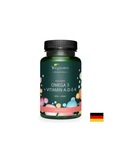 Мозъчна, зрителна и сърдечна функция - Омега-3 + Витамин А, D3, E, K, 60 капсули