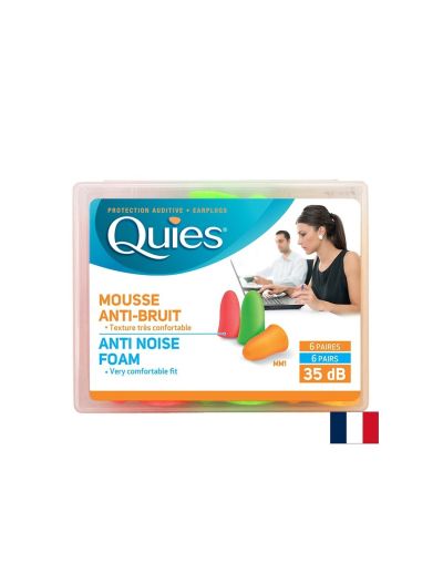 Тапи за уши за възрастни от мека полиуретанова пяна 35 dB за еднократна употреба, 6 чифта