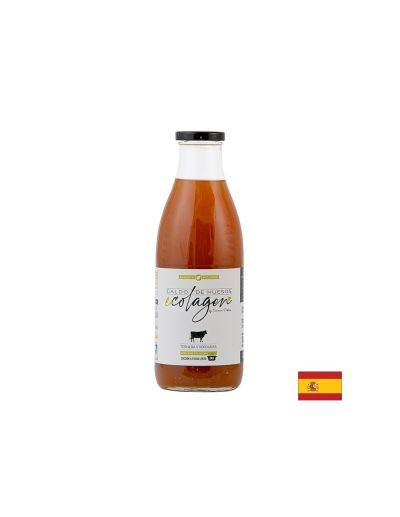 Телешки костен бульон, БИО - С подправки, зеленчуци, ябълков оцет и хималайска сол, 1 литър