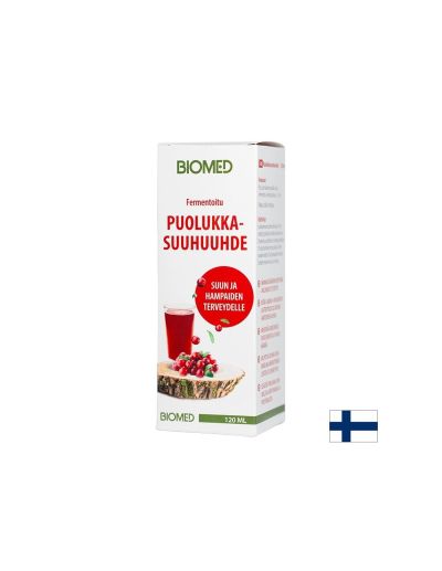 Вода за уста от финландски червени боровинки - Срещу гъбични и бактериални инфекции в устната кухина, 120 ml