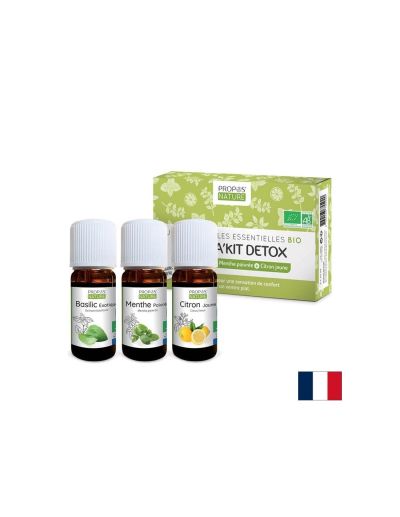 Арома сет Детокс с 3 вида етерични масла, БИО, 3 флакона